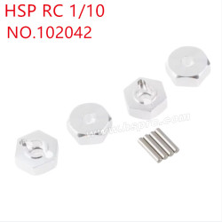 HSP 1/10 RC Car Upgrade Parts Hexagon bond 102042 silver