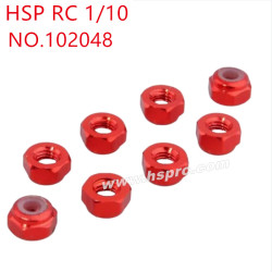 HSP 1/10 RC Car Upgrade Parts M3 nut 102048 red