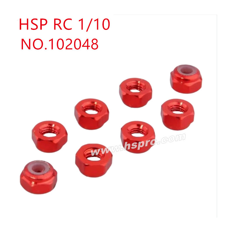 HSP 1/10 RC Car Upgrade Parts M3 nut 102048 red HSP 1/10 RC Car Upgrade Parts M3 nut 102048 red
