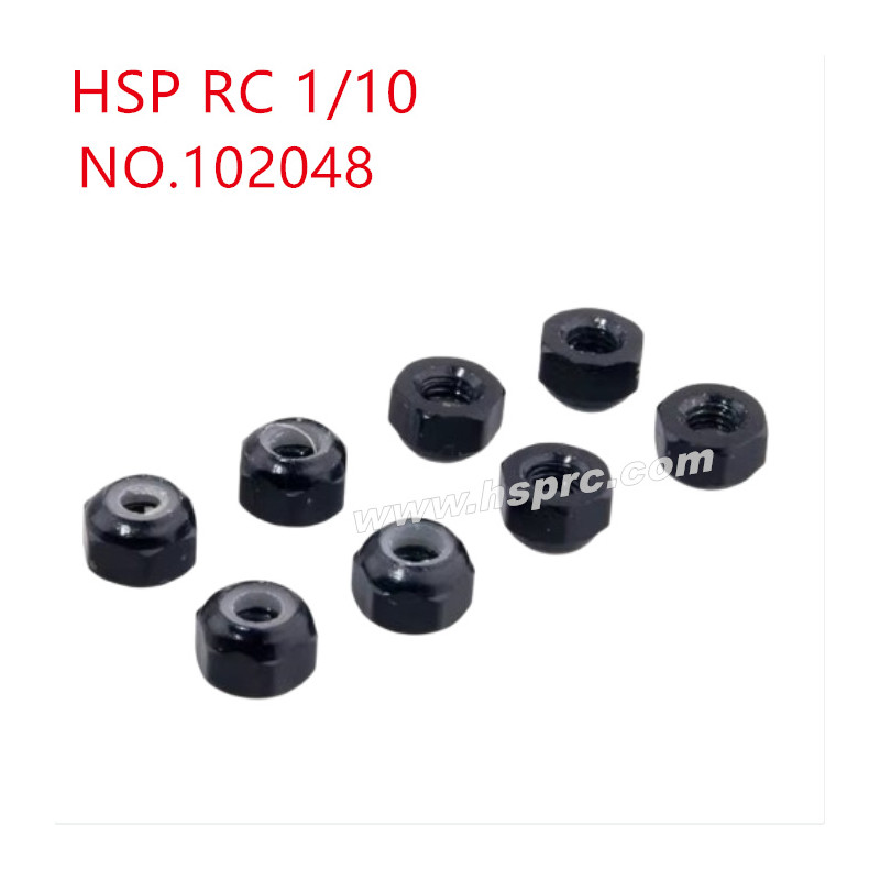 HSP 1/10 RC Car Upgrade Parts M3 nut 102048 black HSP 1/10 RC Car Upgrade Parts M3 nut 102048 black