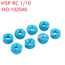 HSP 1/10 RC Car Upgrade Parts M3 nut 102048 blue