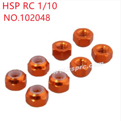 HSP 1/10 RC Car Upgrade Parts M3 nut 102048 orange