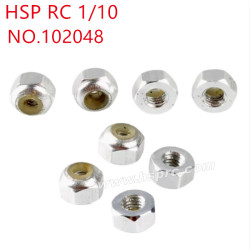 HSP 1/10 RC Car Upgrade Parts M3 nut 102048 silver