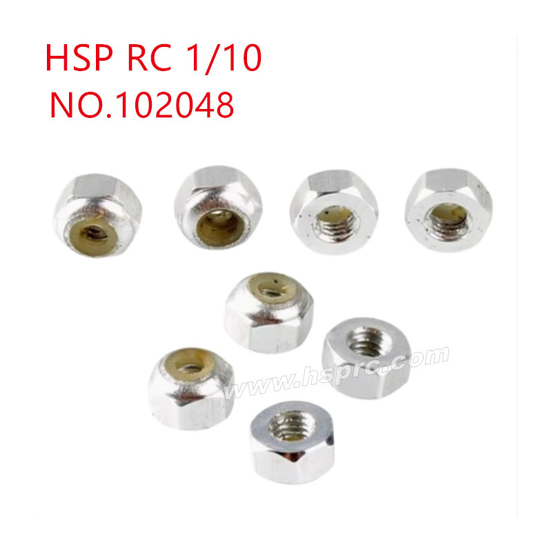 HSP 1/10 RC Car Upgrade Parts M3 nut 102048 silver HSP 1/10 RC Car Upgrade Parts M3 nut 102048 silver