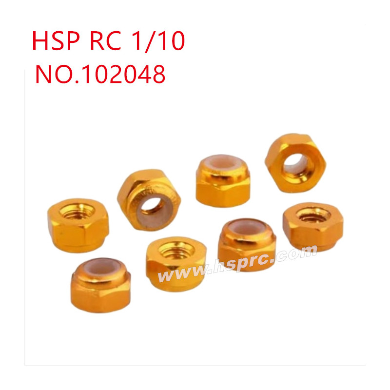HSP 1/10 RC Car Upgrade Parts M3 nut 102048 yellow HSP 1/10 RC Car Upgrade Parts M3 nut 102048 yellow