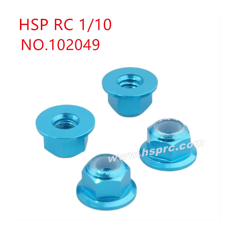 HSP 1/10 RC Car Upgrade Parts M4 nut 102049 blue HSP 1/10 RC Car Upgrade Parts M4 nut 102049 blue