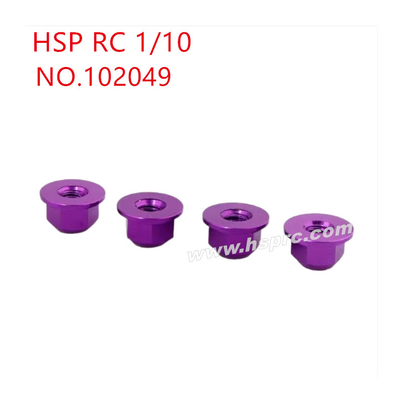 HSP 1/10 RC Car Upgrade Parts M4 nut 102049 purple HSP 1/10 RC Car Upgrade Parts M4 nut 102049 purple