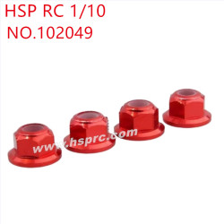 HSP 1/10 RC Car Upgrade Parts M4 nut 102049 red