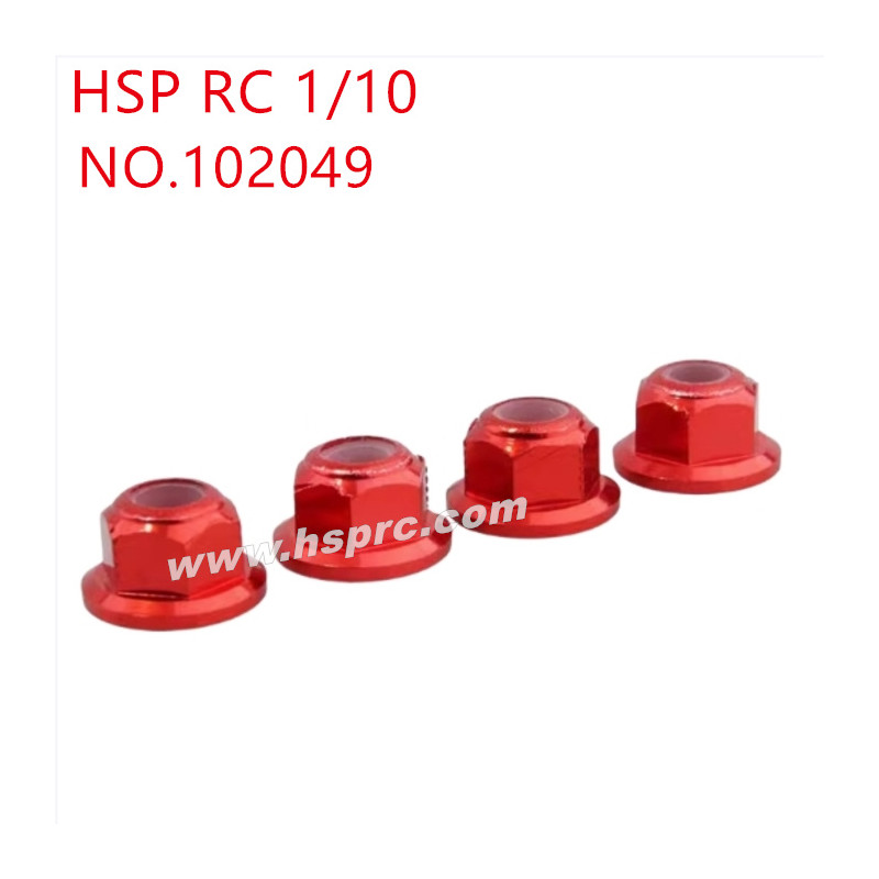 HSP 1/10 RC Car Upgrade Parts M4 nut 102049 red HSP 1/10 RC Car Upgrade Parts M4 nut 102049 red