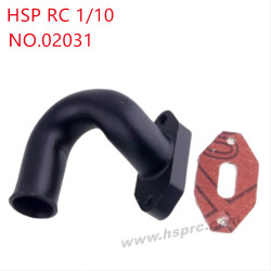 HSP 1/10 94101 94102 94105 Parts Exhaust pipe 02031 black