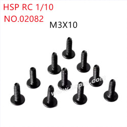 HSP 1/10 RC Car Parts Pan Pan head self-tapping screws M3x10mm 02082
