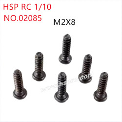 HSP 1/10 RC Car Parts Round head self-tapping screws M2x8mm 02085