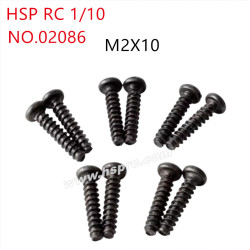 HSP 1/10 RC Car Parts Round head self-tapping screws M2x10mm 02086