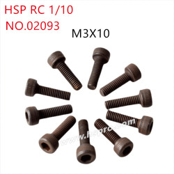 HSP 1/10 RC Car Parts Cup head screw M3x10mm 02093