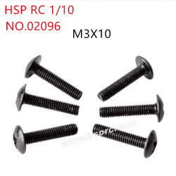 HSP 1/10 RC Car Parts Round head screw M3x10mm 02096