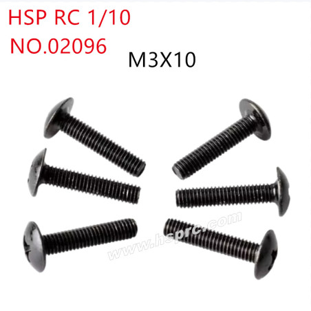 HSP 1/10 RC Car Parts Round head screw M3x10mm 02096
