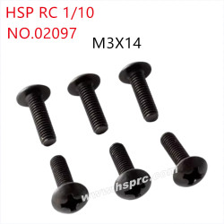 HSP 1/10 RC Car Parts Round head screw M3x14mm 02097