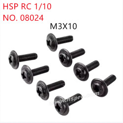 HSP 1/10 94108 Parts Meson cross screws M3x10mm 08024