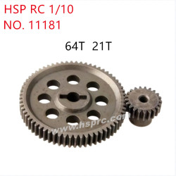 HSP 1/10 RC Car Parts motor gear 21T and differential gear 64T 11181 11184