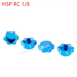 HSP 1/8 RC Car Upgrade Parts Aluminum alloy binder nut blue