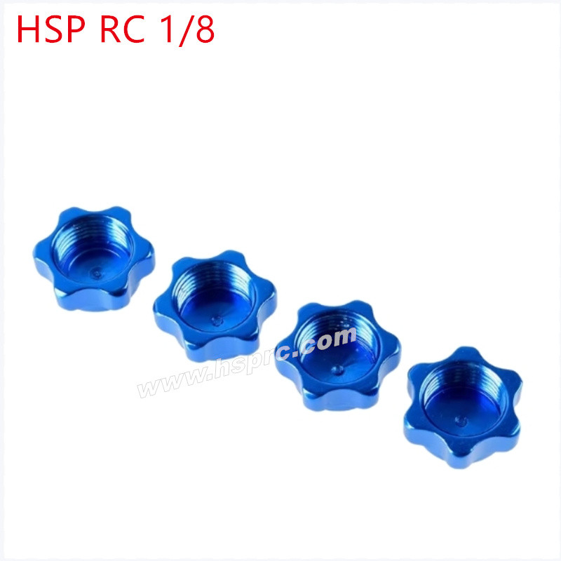 HSP 1/8 RC Car Upgrade Parts Aluminum alloy binder nut dark blue