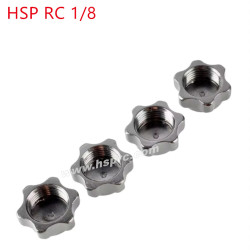 HSP 1/8 RC Car Upgrade Parts Aluminum alloy binder nut grey