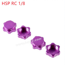 HSP 1/8 RC Car Upgrade Parts Aluminum alloy binder nut purple