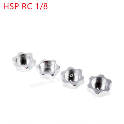 HSP 1/8 RC Car Upgrade Parts Aluminum alloy binder nut silver