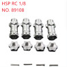 HSP 1/8 94762 94763 94766 Upgrade Parts Extended dust-proof binder 17mm 89108  silver