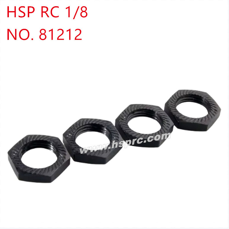 HSP 1/8 RC Car Upgrade Parts Metal binder nut 17mm 81212 black HSP 1/8 RC Car Upgrade Parts Metal binder nut 17mm 81212 black