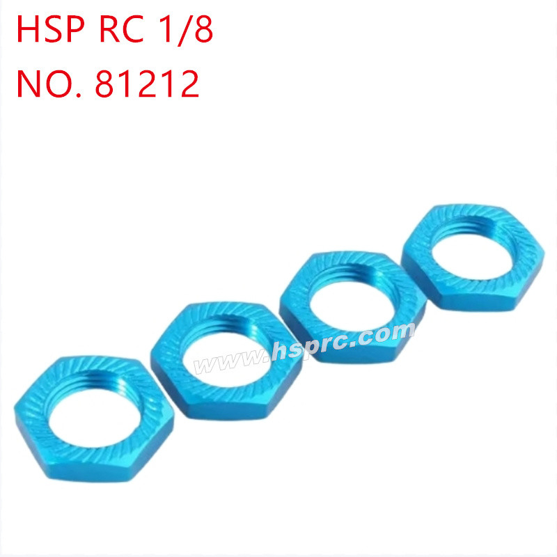 HSP 1/8 RC Car Upgrade Parts Metal binder nut 17mm 81212 blue HSP 1/8 RC Car Upgrade Parts Metal binder nut 17mm 81212 blue