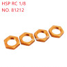 HSP 1/8 RC Car Upgrade Parts Metal binder nut 17mm 81212 yellow