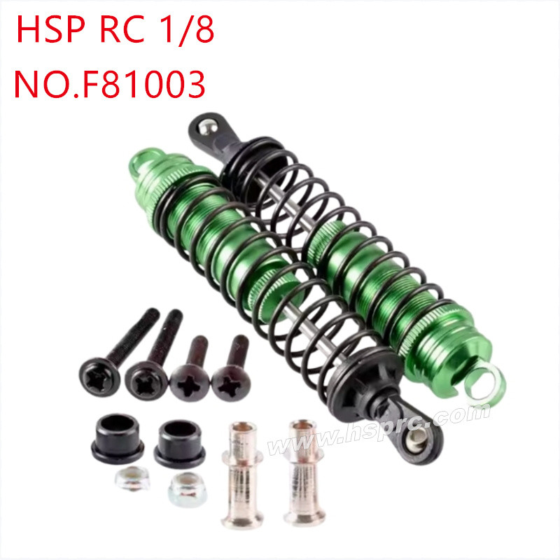 HSP 1/8 94081 94083 Upgrade Parts Metal front shock absorber F81003 green HSP 1/8 94081 94083 Upgrade Parts Metal front shock absorber F81003 green