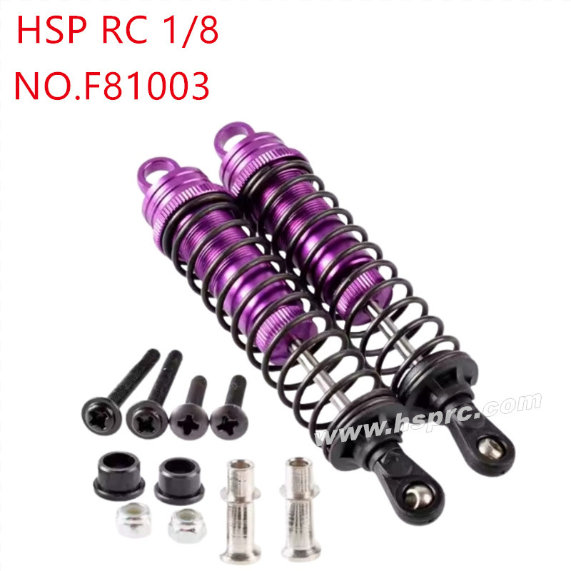 HSP 1/8 94081 94083 Upgrade Parts Metal front shock absorber F81003 purple HSP 1/8 94081 94083 Upgrade Parts Metal front shock absorber F81003 purple