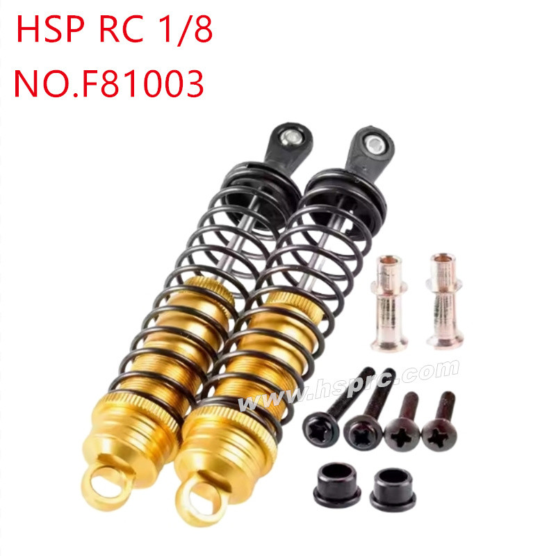HSP 1/8 94081 94083 Upgrade Parts Metal front shock absorber F81003 yellow HSP 1/8 94081 94083 Upgrade Parts Metal front shock absorber F81003 yellow