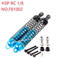 HSP 1/8 94081 94083 Upgrade Parts Metal rear shock absorber F81002 blue