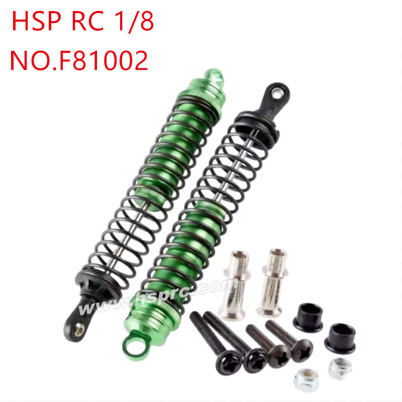 HSP 1/8 94081 94083 Upgrade Parts Metal rear shock absorber F81002 green HSP 1/8 94081 94083 Upgrade Parts Metal rear shock absorber F81002 green