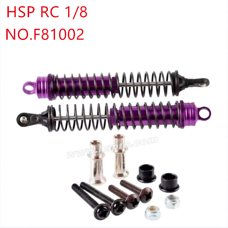 HSP 1/8 94081 94083 Upgrade Parts Metal rear shock absorber F81002 purple HSP 1/8 94081 94083 Upgrade Parts Metal rear shock absorber F81002 purple