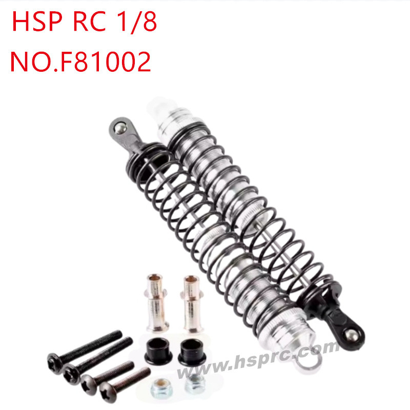 HSP 1/8 94081 94083 Upgrade Parts Metal rear shock absorber F81002 silver HSP 1/8 94081 94083 Upgrade Parts Metal rear shock absorber F81002 silver
