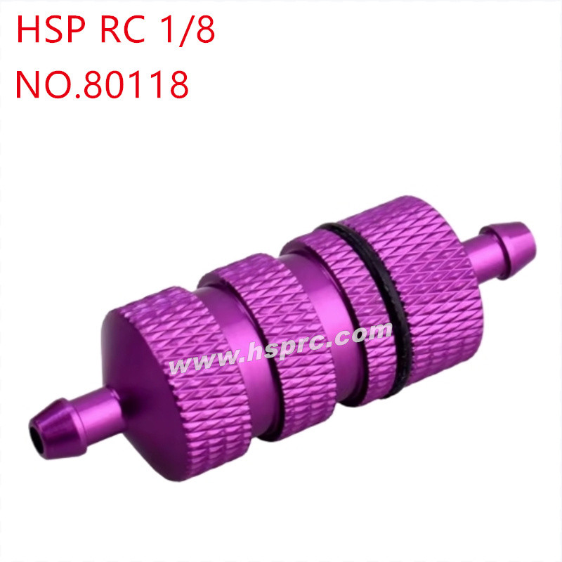 HSP 1/8 RC Car Upgrade Parts Metal fuel filter 80118 purple