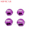 HSP 1/8 RC Car Upgrade Parts Hex nut dust cover purple