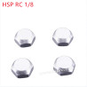 HSP 1/8 RC Car Upgrade Parts Hex nut dust cover silver