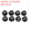 HSP 94701 1/10 Parts M4 flange loose and non-slip nut 70129 black