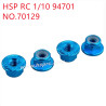 HSP 94701 1/10 Upgraded Parts M4 flange loose and non-slip nut 70129 blue