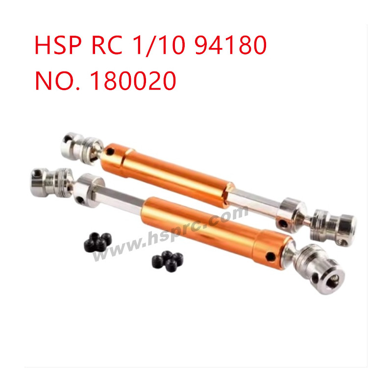 HSP 94180 1/10 Upgrade Parts 100-140mm Driving shaft 180020 orange