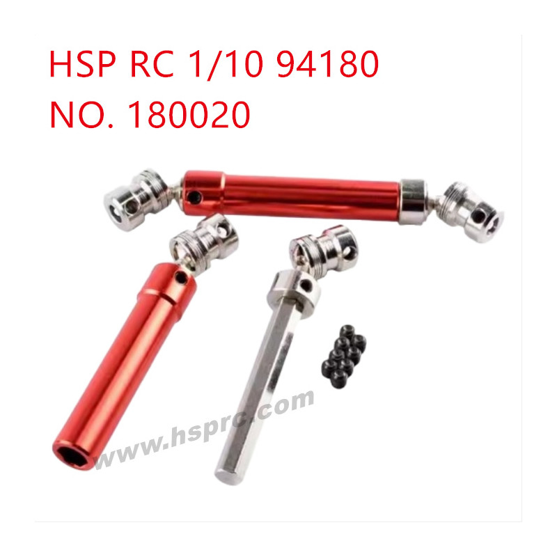 HSP 94180 1/10 Upgrade Parts 100-140mm Driving shaft 180020 red