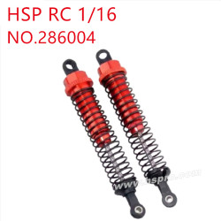 HSP Racing 1/16 Upgrade Parts Rear shock absorber 286004 red