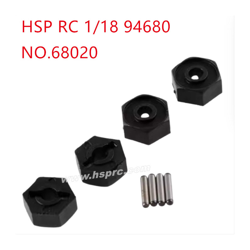 HSP 1/18 94680 Parts Nylon hexagonal wheel seat bearing pin 68020