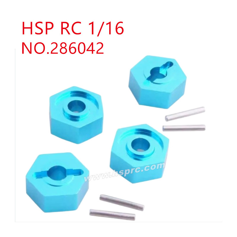HSP Racing 1/16 Upgrade Parts 12mm connector 286042 blue
