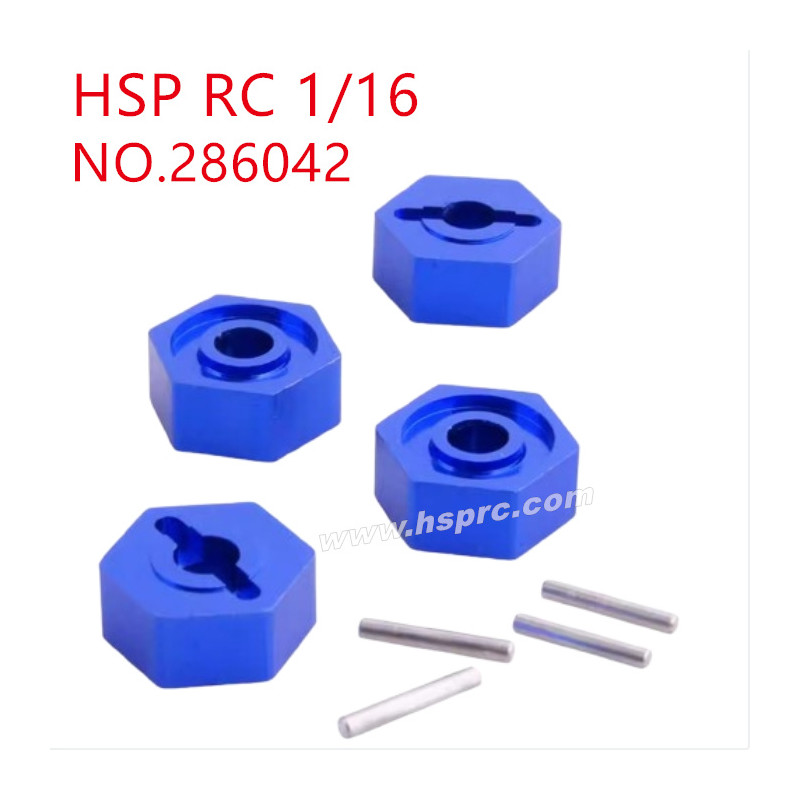 HSP Racing 1/16 Upgrade Parts 12mm connector 286042 dark blue